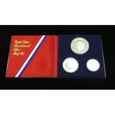 Набор монет США. 1776-1976 г.. "200 лет независимости". Серебро.